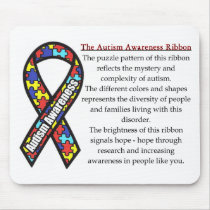 Autism Ribbon meaning Mouse Mat