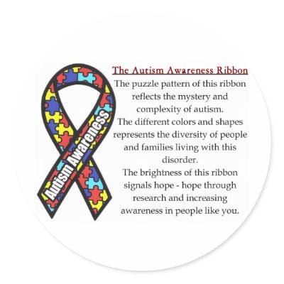 Autism Ribbon meaning Stickers by hopefay