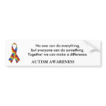 autism_ribbon, No one can do everything, but ev... bumper stickers