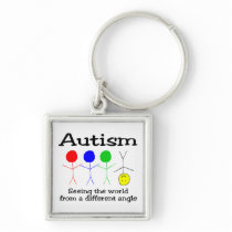 Autism Seeing The World From A Different Angle Keychain