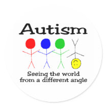 Autism Seeing The World From A Different Angle Round Sticker