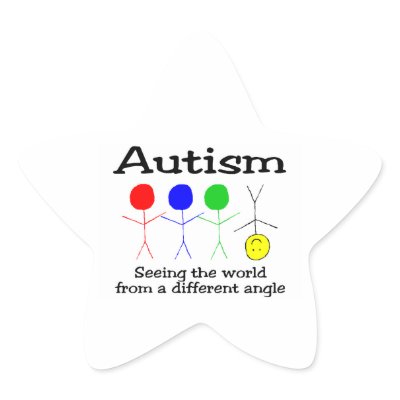 Autism Seeing The World From A Different Angle Star Stickers by TeeZazzle