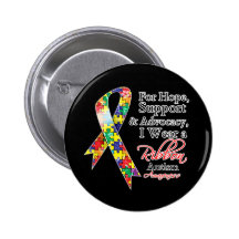 Autism Support Hope Awareness Button