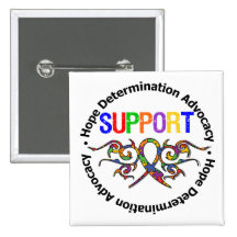 Autism Support Tribal Ribbon Pins