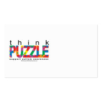 Autism Think PUZZLE Business Card Templates