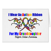 Autism Tribal Ribbon Granddaughter Card
