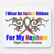 Autism Tribal Ribbon Nephew Mousemats