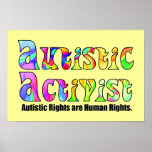 Autistic Activist (Colour) Poster