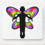 Autistic Butterfly Ribbon Mouse Pads