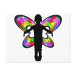 Autistic Butterfly Ribbon Postcard