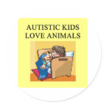 autistic kids love animals stickers
