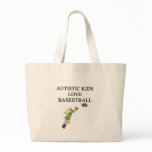 autistic kids love basketball canvas bags