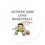 autistic kids love basketball sticker