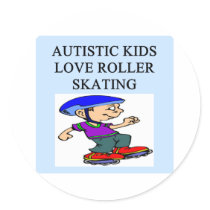 autistic kids love rollerskating sticker