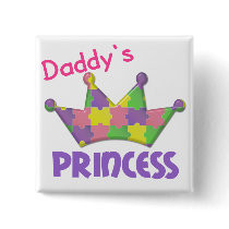 Autistic Princess 3 AUTISM Pinback Buttons