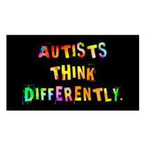 Autists Think Differently Activist Cards Business Cards