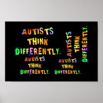 Autists Think Differently Poster
