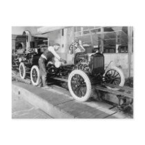 Auto Assembly Line, 1920s Postcards