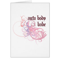 Auto Body Babe Greeting Card