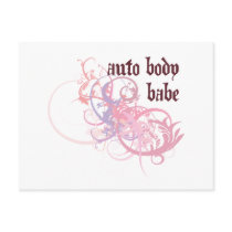Auto Body Babe Post Card