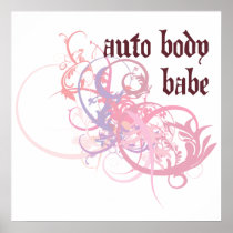 Auto Body Babe Poster