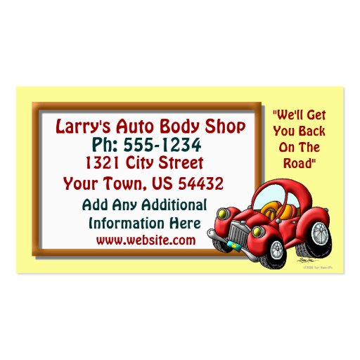 Auto Body Shop Business Card BizCardStudio.co.uk