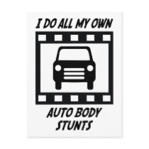 Auto Body Stunts Postcard