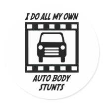 Auto Body Stunts Sticker