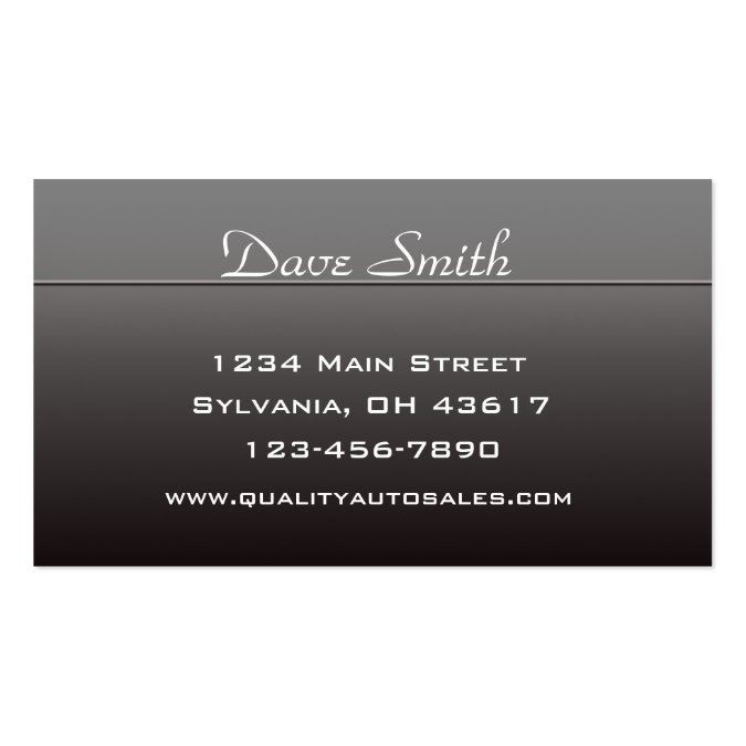 Auto Dealer Business Card