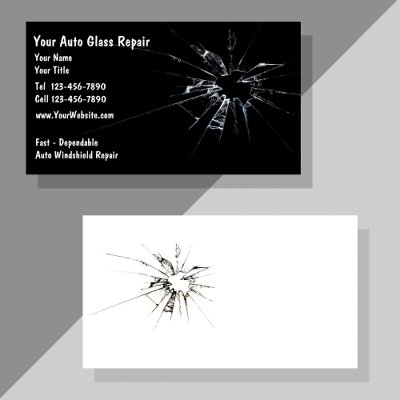 Auto Glass Repair New Business Card by Luckyturtle