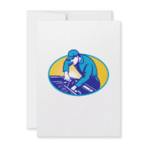 Auto Mechanic Car Repair Retro Personalized Announcement