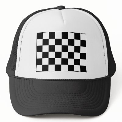 Area Auto Racing Tracks on Auto Racing Chequered Chequered Flag Trucker Hat   Zazzle Co Uk