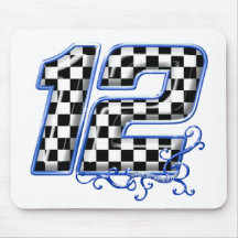 auto racing number 12 blue mouse mat