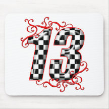 auto racing number 13 mouse mat