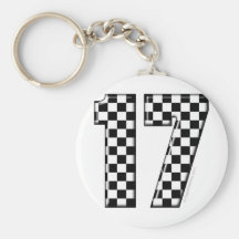auto racing number 17 keychains