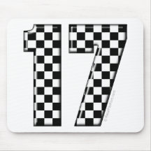 auto racing number 17 mouse pads