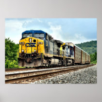 Auto Rack Train Print