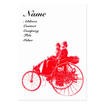 AUTO REPAIR AUTOMOTIVE MONOGRAM white red Business Card Template