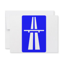 Autobahn Sign Invitation
