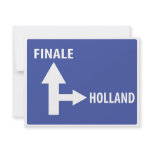 Autobahnschild Finale Holland Custom Invite