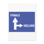 Autobahnschild Finale Holland postcards