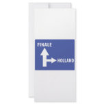 Autobahnschild Finale Holland rack cards