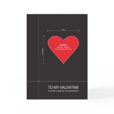 AutoCAD Red Heart Valentine Card by nuevodesigns