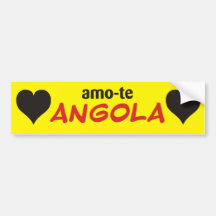 autocolante amo-te angola amarelo adesivo