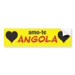 autocolante amo-te angola amarelo bumper stickers