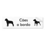 autocolante cães a bordo-Rott e Pit Adesivo