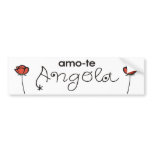 Autocolante para automóvel - amo-te Angola Rosa bumper stickers