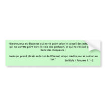 Autocollant pour voiture/Bumper Sticker - Verset B