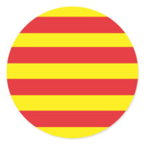 Autocollant Rond Drapeau Catalan "Serenya"