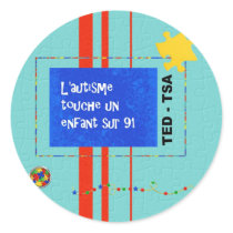 Autocollants L'autisme touche un enfant sur 91 Stickers